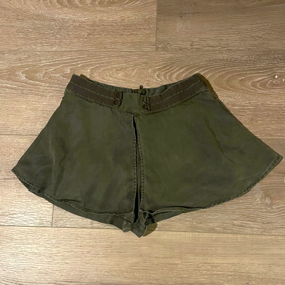 💛Free people khaki green skort w back zipper, 8